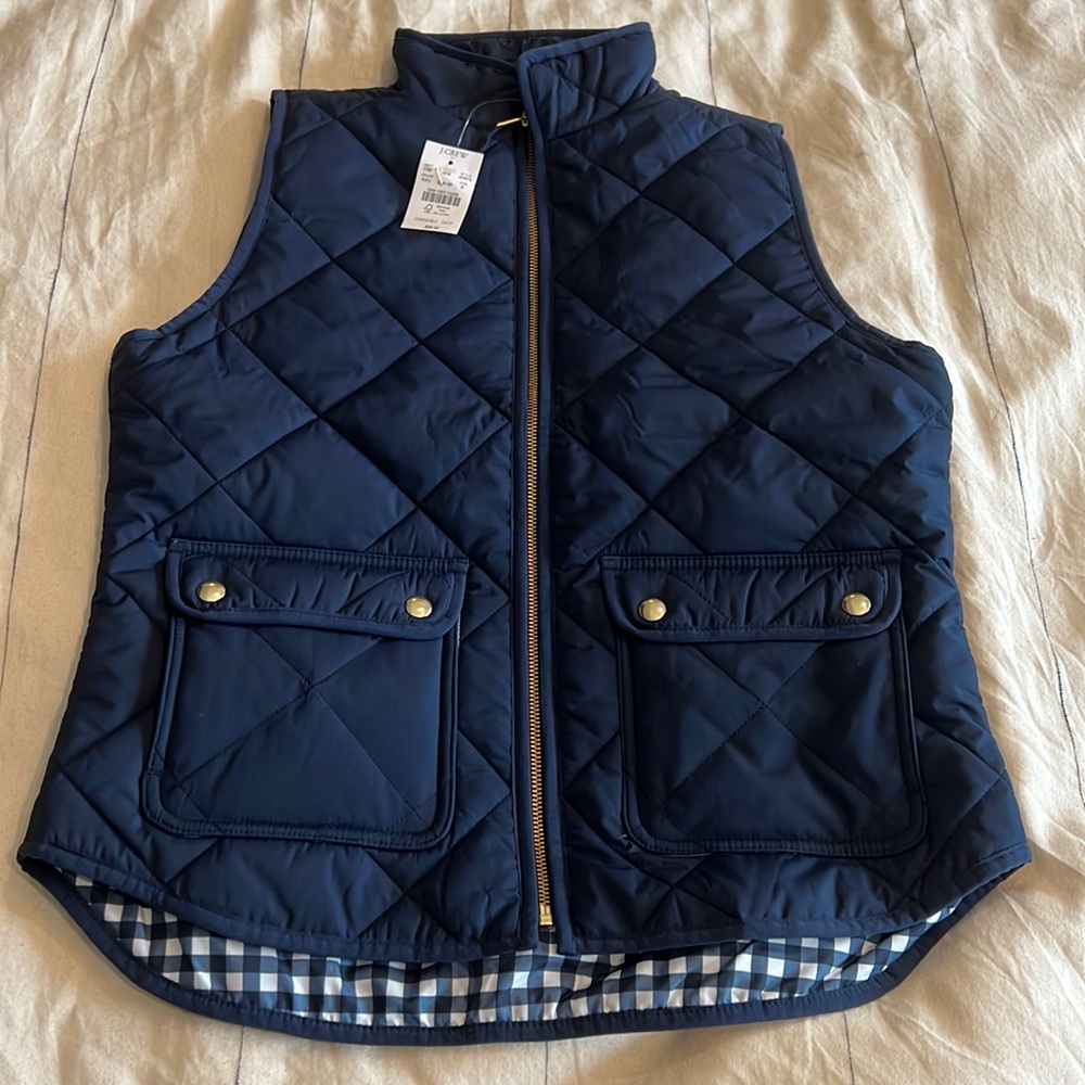 Navy J.Crew Puffer Vest
